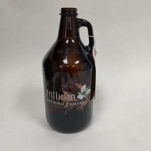 Trillium Brewing Company Empty Bottle 64 ounces Handle Brown Glass No lid 11.25"